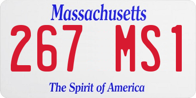 MA license plate 267MS1