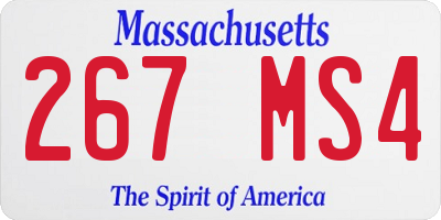 MA license plate 267MS4