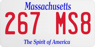 MA license plate 267MS8