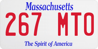 MA license plate 267MT0