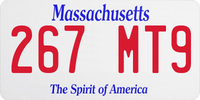 MA license plate 267MT9