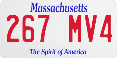 MA license plate 267MV4