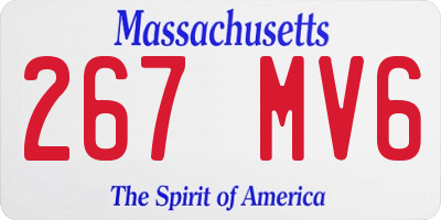 MA license plate 267MV6
