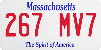 MA license plate 267MV7