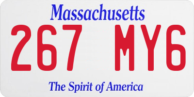 MA license plate 267MY6