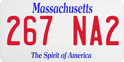 MA license plate 267NA2