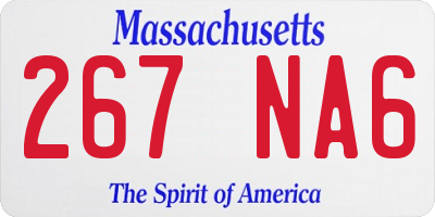 MA license plate 267NA6
