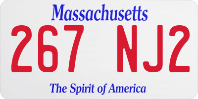MA license plate 267NJ2