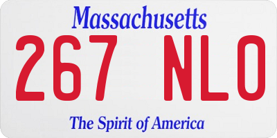 MA license plate 267NL0