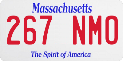 MA license plate 267NM0