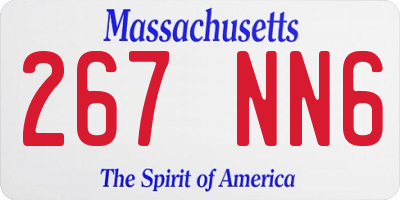 MA license plate 267NN6