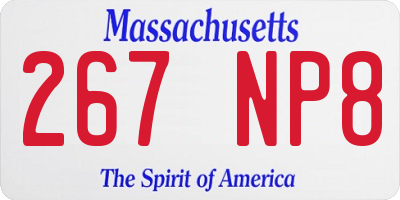 MA license plate 267NP8