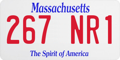MA license plate 267NR1