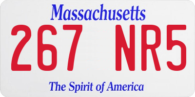 MA license plate 267NR5