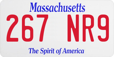 MA license plate 267NR9