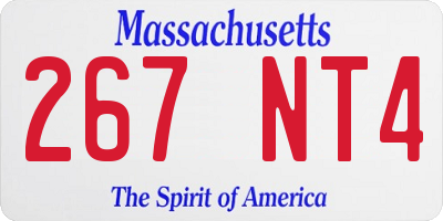 MA license plate 267NT4