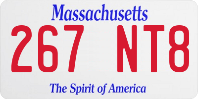 MA license plate 267NT8