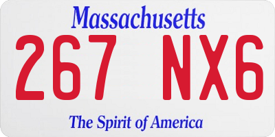 MA license plate 267NX6