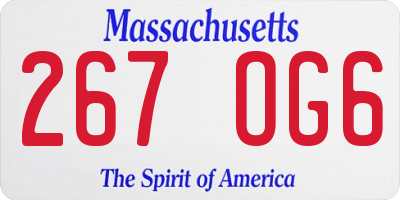 MA license plate 267OG6