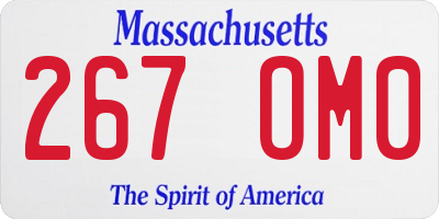 MA license plate 267OM0