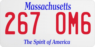 MA license plate 267OM6