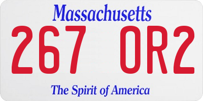 MA license plate 267OR2