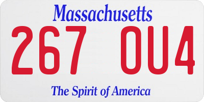 MA license plate 267OU4