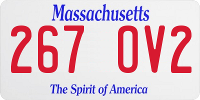 MA license plate 267OV2