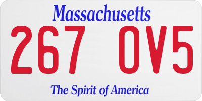 MA license plate 267OV5
