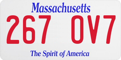 MA license plate 267OV7