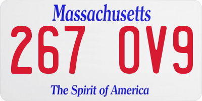 MA license plate 267OV9