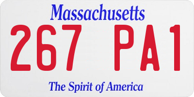 MA license plate 267PA1