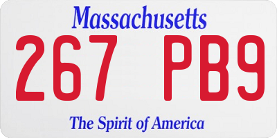 MA license plate 267PB9