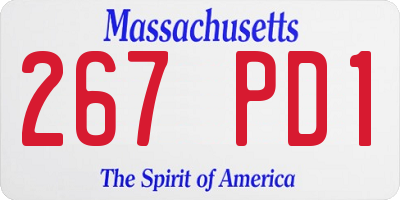 MA license plate 267PD1