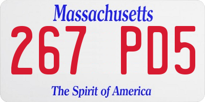MA license plate 267PD5