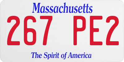 MA license plate 267PE2