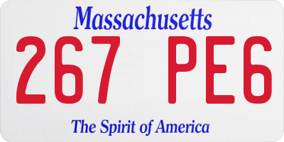 MA license plate 267PE6