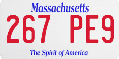 MA license plate 267PE9