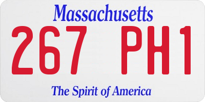 MA license plate 267PH1