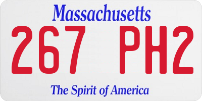 MA license plate 267PH2