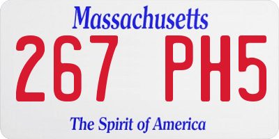MA license plate 267PH5