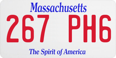 MA license plate 267PH6