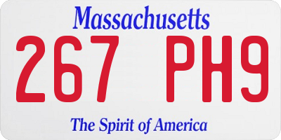 MA license plate 267PH9