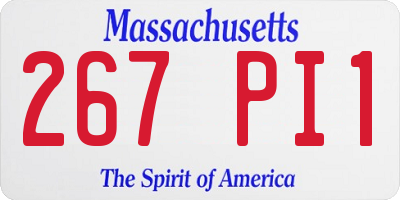 MA license plate 267PI1