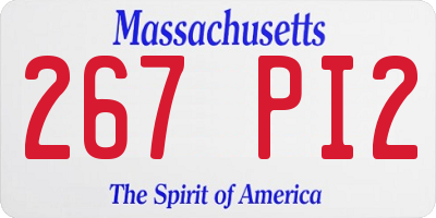 MA license plate 267PI2