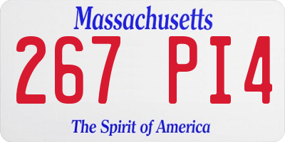 MA license plate 267PI4