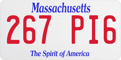 MA license plate 267PI6
