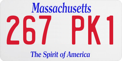 MA license plate 267PK1