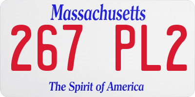 MA license plate 267PL2