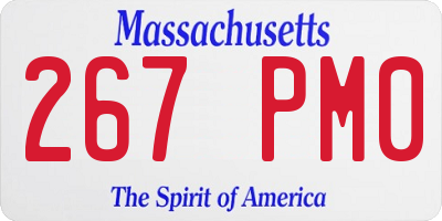 MA license plate 267PM0